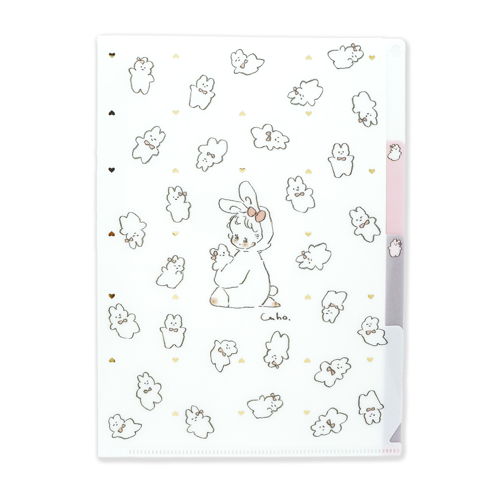 Caho 3ポケットA5サイズクリアファイル