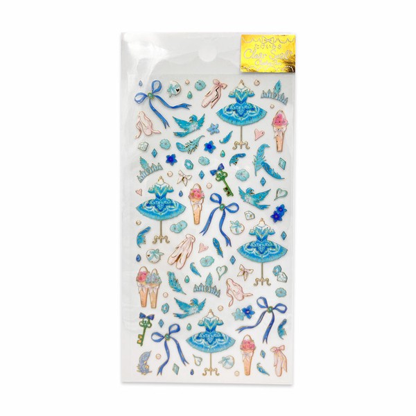 たけいみきシリーズふち箔クリアシール　【中国（香港・マカオ含）・台湾・タイ・ベトナム・シンガポール・インドネシア・マレーシア販売不可商品】