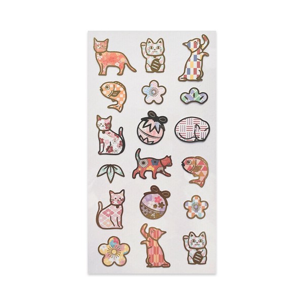 どうぶつ和柄シール