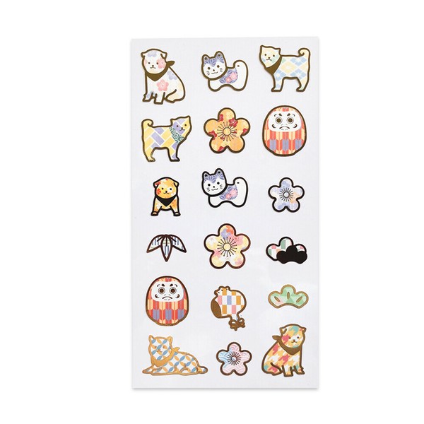 どうぶつ和柄シール