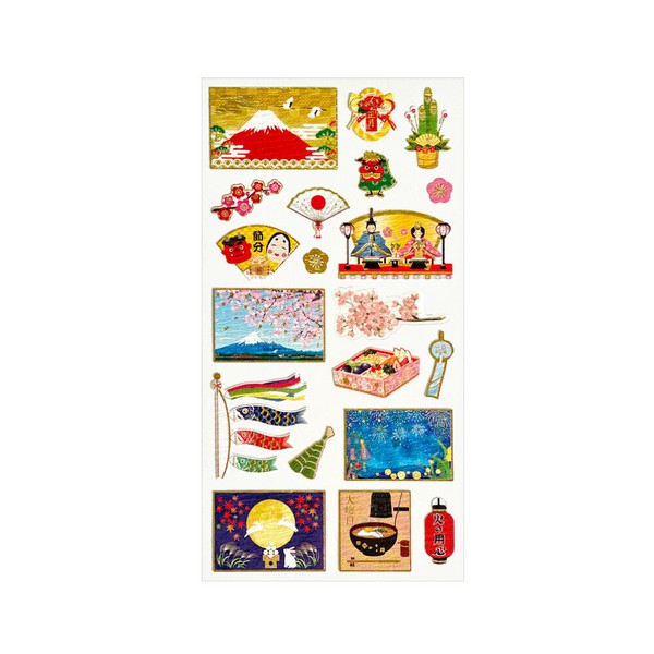 日本の伝統シリーズ　和柄シール