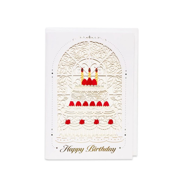 レーザーカット誕生日カード