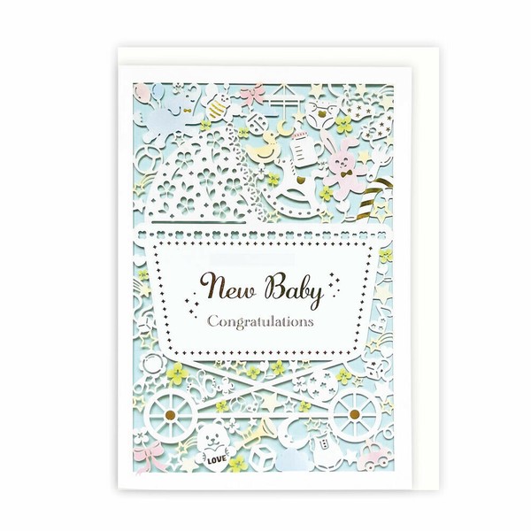 レーザーカットベビーカード