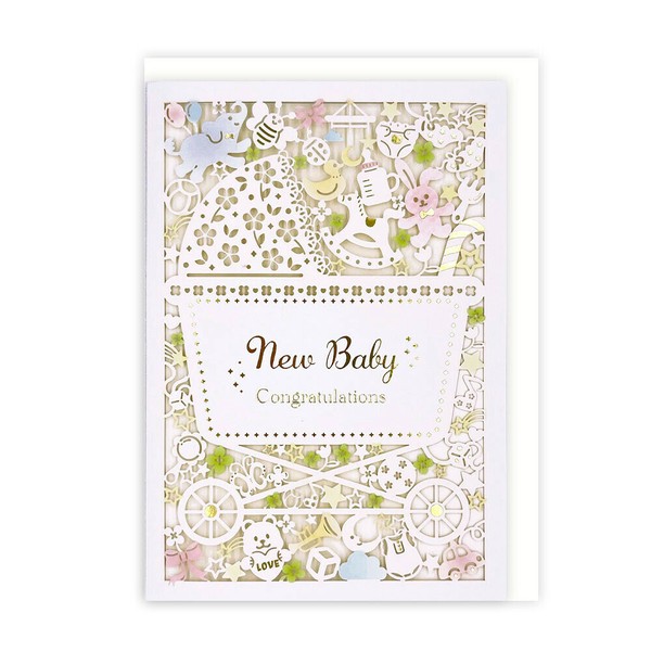 レーザーカットベビーカード