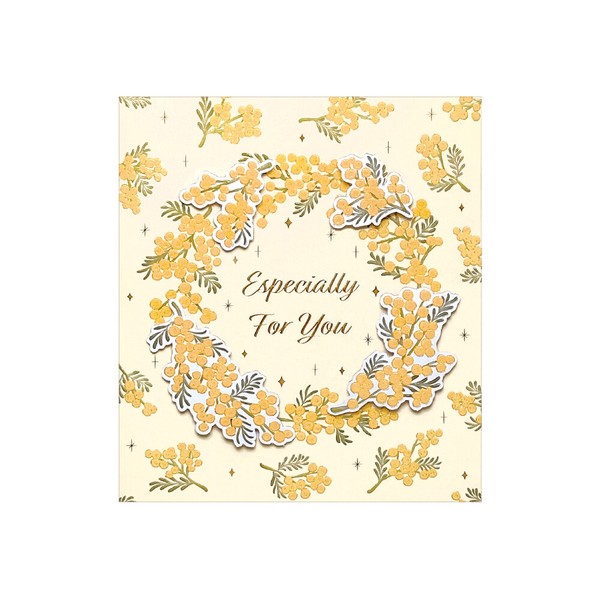 立体モチーフ付二つ折り色紙